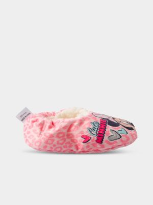 Minnie Mouse Pink 18-24 Months Sherpa Slippers
