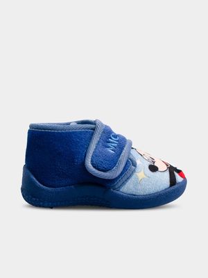 Mickey Mouse Blue Hook and Loop Slippers