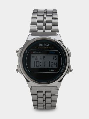 Redbat Unisex Round Digital Silver Watch