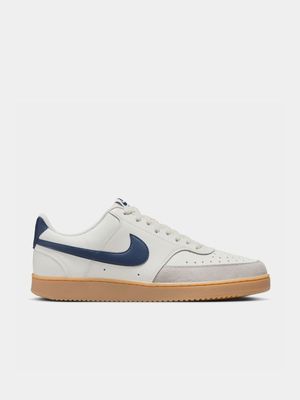 Mens Nike Court Vision Low Beige/Navy/Gum Sneakers