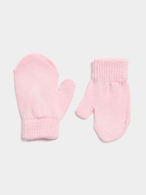 Jet Infant Girls Pink Mittens
