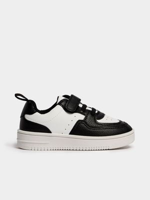 Jet Younger Boys Black/White Paneled Sneakers