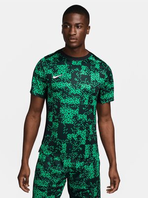 Mens Nike Dri-Fit Academy Pro All Over Print Short Sleeve Green/Black Top