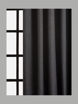 Curtain Eyelet Melange Charcoal 265x223cm