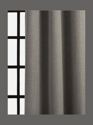 curtain block-out melange eyelet grey 135x223cm