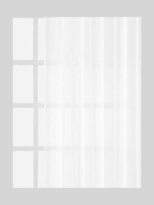curtain taped slub voile white 270x250