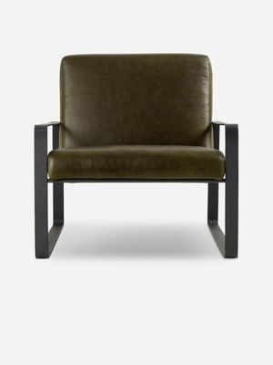 roma chair leather sylvana forest green