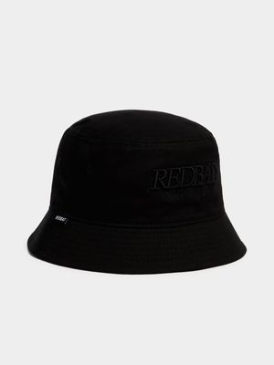 Redbat Embroided  Black Bucket Hat