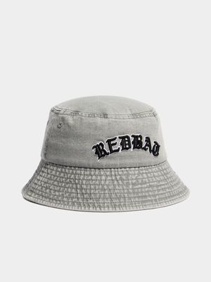 Redbat Laundered Embroided Grey Bucket Hat