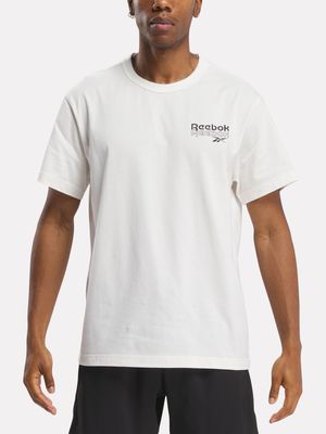 Reebok Men's Identity Brand Proud Graphic Short Sleeve Chalk T-Shirt