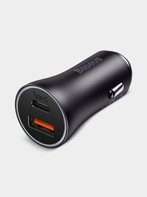 Baseus 60W Golden Contractor Max USB Type-C +Type-A Fast Charger Car Charger