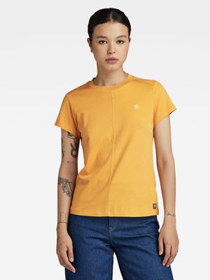 G-Star Women's Front Seam Yellow T-Shirt