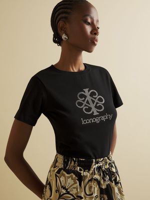 Women's Iconography Bling Logo T-shirt