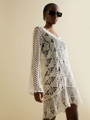 Women's Iconography Crochet Cover Up