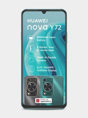 Huawei Nova Y72 Dual Sim + Flask + 15GB Telkom Sim