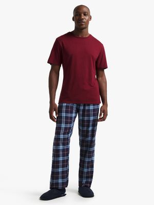 Jet Men's Multicolour Knit and Woven Sleepwear Pyjamas Set