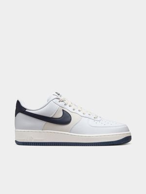 Nike Men's Air Force 1 White/Navy Sneaker