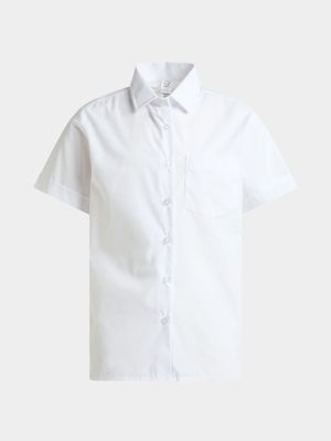 Jet Older Girls White Short Sleeve School Shirt