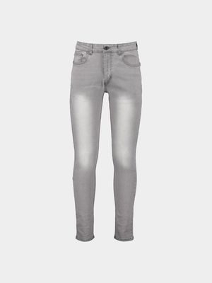 Men's Light Grey Wash Skinny Jeans