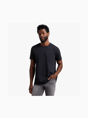 Men's Black Pocket T-Shirt