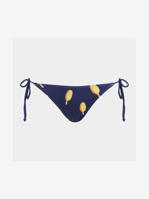 Women's Granadilla Swim Navy Lollies Strappy Bikini Bottoms