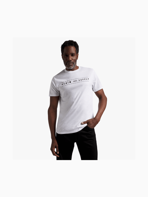 Men's White Graphic Print T-Shirt