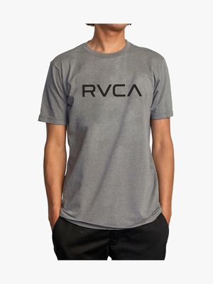 Men's Big RVCA Grey Short Sleeve T-Shirt