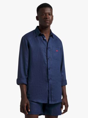 Men's Ikonic Legend Blue Linen Shirt