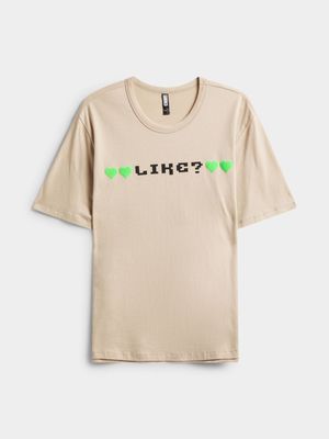 Women's Stone Green Hearts Graphic Top