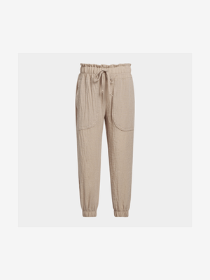 Younger Girls Linen-like Joggers