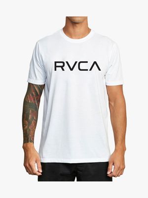 Men's Big RVCA White Short Sleeve T-Shirt