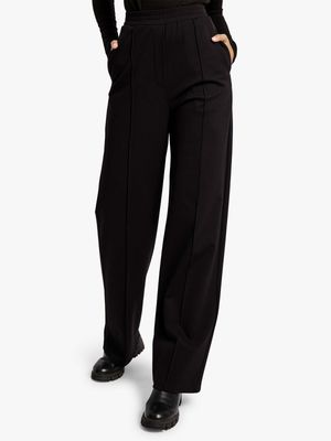 Women's Me&B Black Casual Tailored Ponti Pants