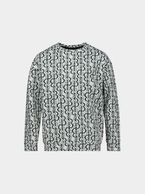 Older Boys Monogram Crew Sweat