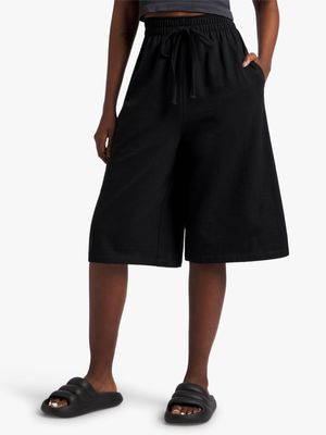 Women's Black Boxer Shorts