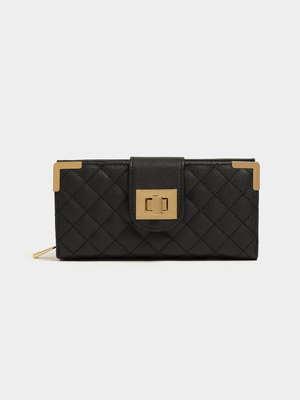 Quilted Turn Lock Purse