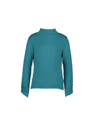 Younger Girl's Teal Turtleneck Top