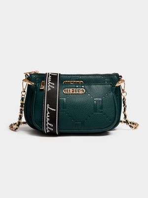 Luella Removable Pouch Embossed Crossbody Bag