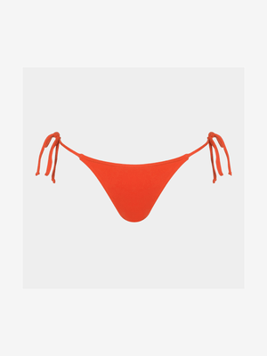 Women's Granadilla Swim Sunset Red Strappy Bikini Bottoms