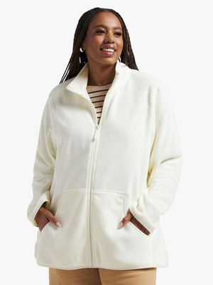 Jet Women's Cream Extended Fleece Jacket