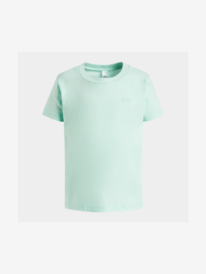 Older Girl's Aqua Green Basic T-Shirt