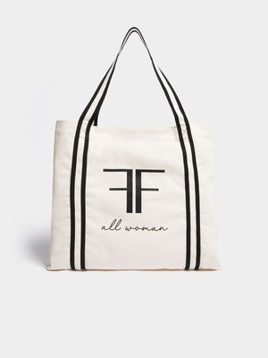 FF Canvas Tote Bag with Webbing Straps