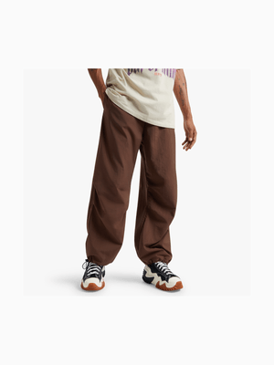 Men's Brown Utility Baggy Pants