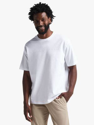 Men's White Graphic Print T-Shirt