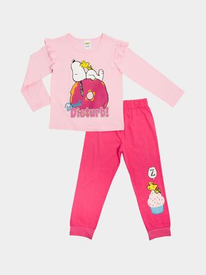 Snoopy Pink Winter PJ Set