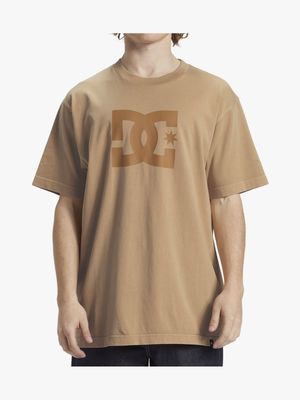 Men's DC Brown Star Pigment Dye Short Sleeve T-Shirt