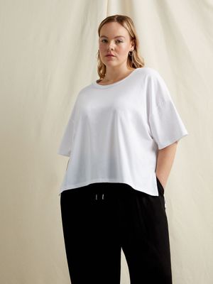 Women's Canvas Split Hem Easy Fit T-shirt