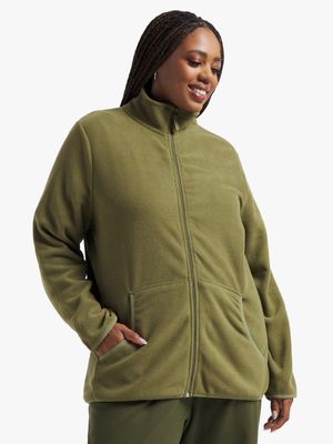 Jet Women's Fatigue Extended Fleece Zip Up Jacket