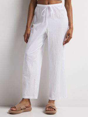 Cotton Crinkle Relaxed Pants