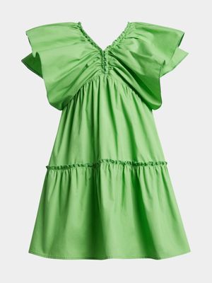 Younger Girls Poplin A-line Party Dress