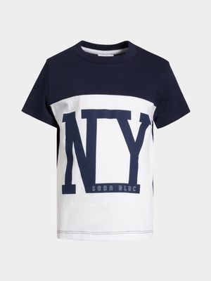 Younger Boys NY Colour Blocked Oversized T-Shirt